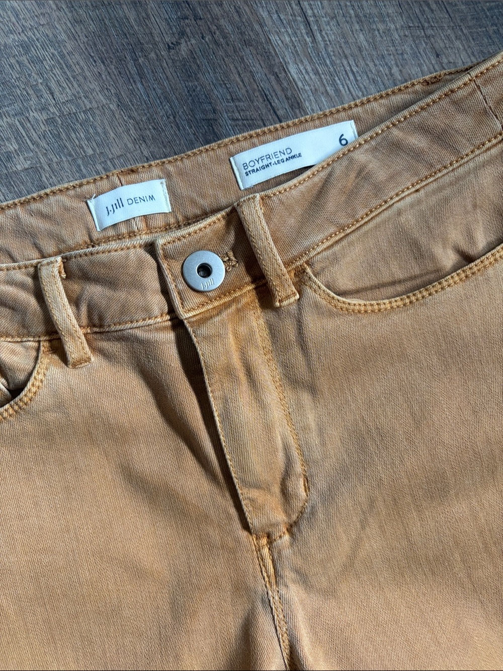 J. Jill Boyfriend Straight Leg Ankle Women's Jeans in Camel Size 6